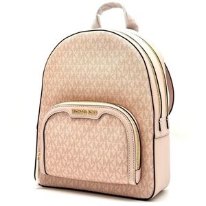 Michael Kors Jaycee Medium Signature Logo Backpack Powder Blush